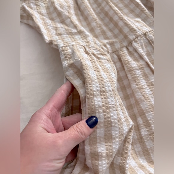 NWT J. Crew Seersucker Ruffleneck Mini Dress - Picture 6 of 8